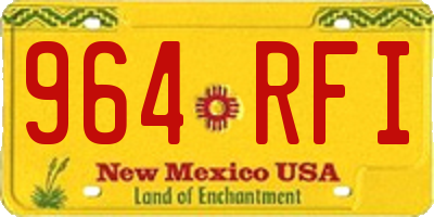 NM license plate 964RFI
