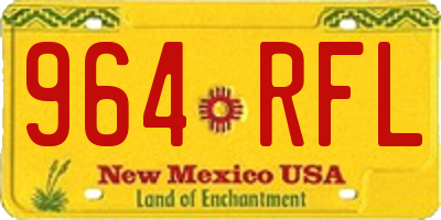 NM license plate 964RFL