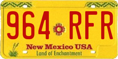 NM license plate 964RFR