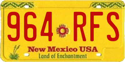 NM license plate 964RFS
