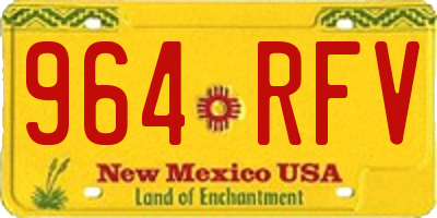 NM license plate 964RFV
