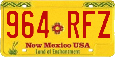 NM license plate 964RFZ