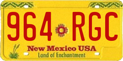 NM license plate 964RGC