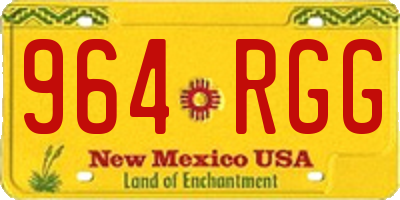 NM license plate 964RGG