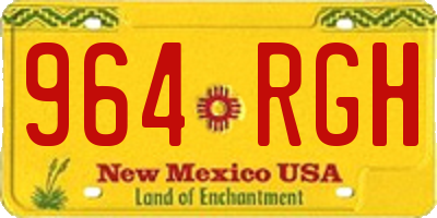 NM license plate 964RGH