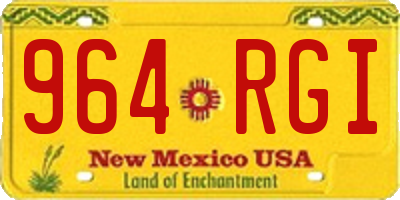 NM license plate 964RGI