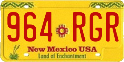 NM license plate 964RGR