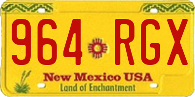 NM license plate 964RGX