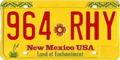 NM license plate 964RHY