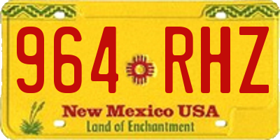 NM license plate 964RHZ