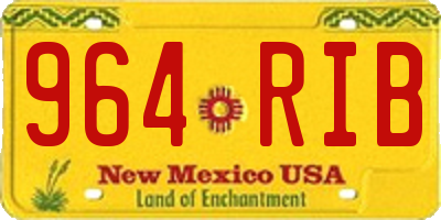NM license plate 964RIB