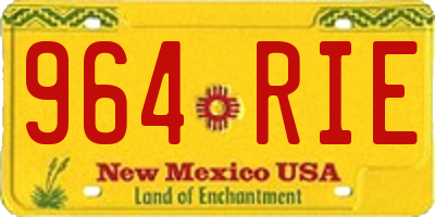 NM license plate 964RIE