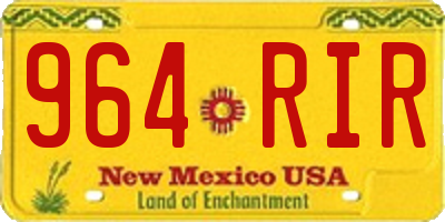 NM license plate 964RIR