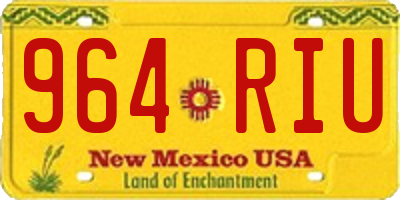 NM license plate 964RIU