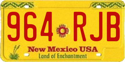 NM license plate 964RJB