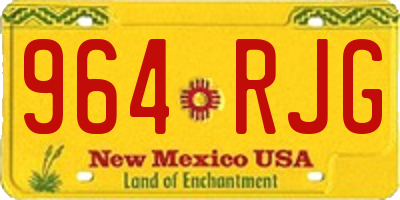 NM license plate 964RJG