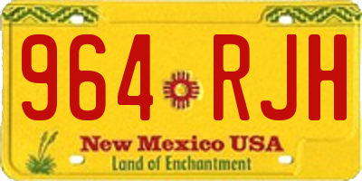 NM license plate 964RJH