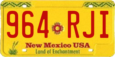 NM license plate 964RJI