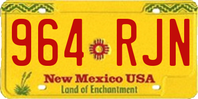 NM license plate 964RJN