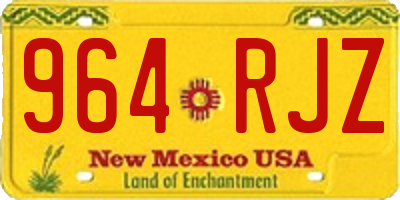 NM license plate 964RJZ