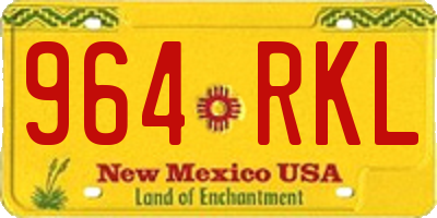 NM license plate 964RKL