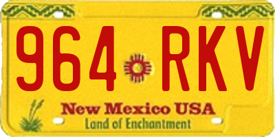 NM license plate 964RKV