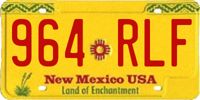 NM license plate 964RLF