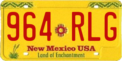 NM license plate 964RLG