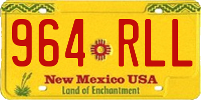 NM license plate 964RLL