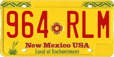 NM license plate 964RLM