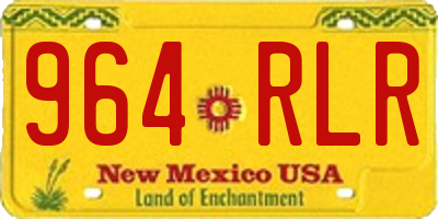 NM license plate 964RLR