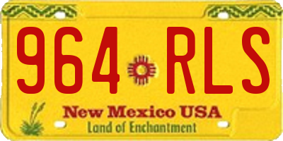 NM license plate 964RLS