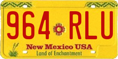 NM license plate 964RLU