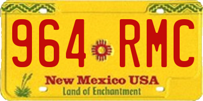 NM license plate 964RMC