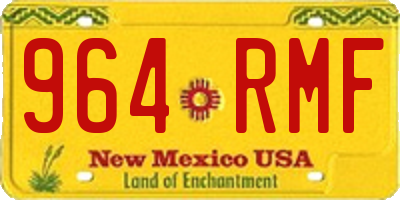 NM license plate 964RMF