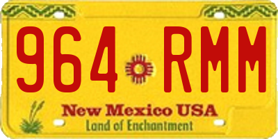 NM license plate 964RMM