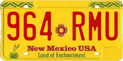 NM license plate 964RMU