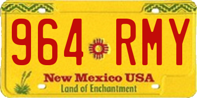 NM license plate 964RMY