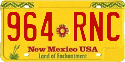 NM license plate 964RNC
