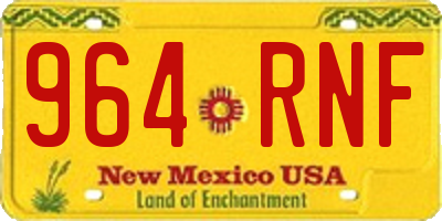 NM license plate 964RNF