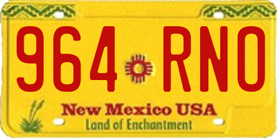 NM license plate 964RNO