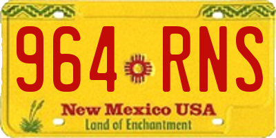 NM license plate 964RNS