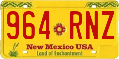 NM license plate 964RNZ