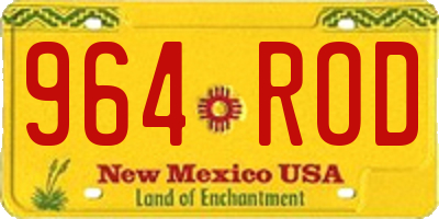 NM license plate 964ROD