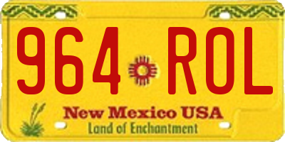 NM license plate 964ROL