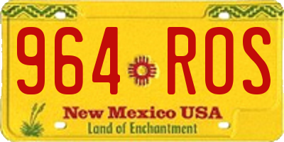 NM license plate 964ROS