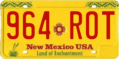 NM license plate 964ROT