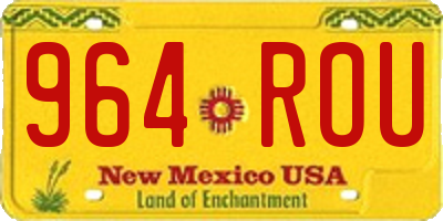 NM license plate 964ROU