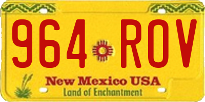NM license plate 964ROV