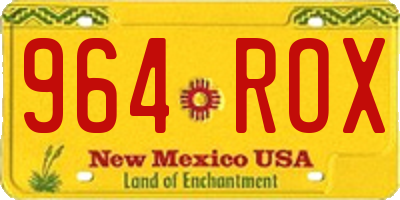 NM license plate 964ROX